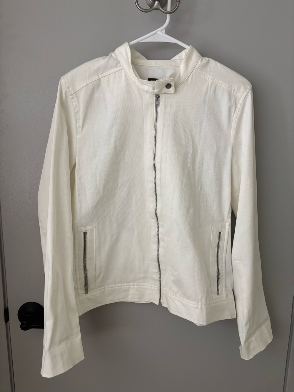 New Frontier White Moto Jacket